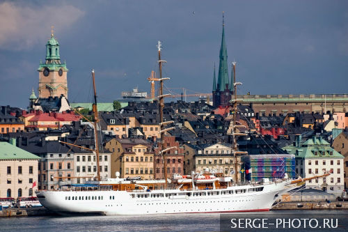 Black roofs over Stockholm